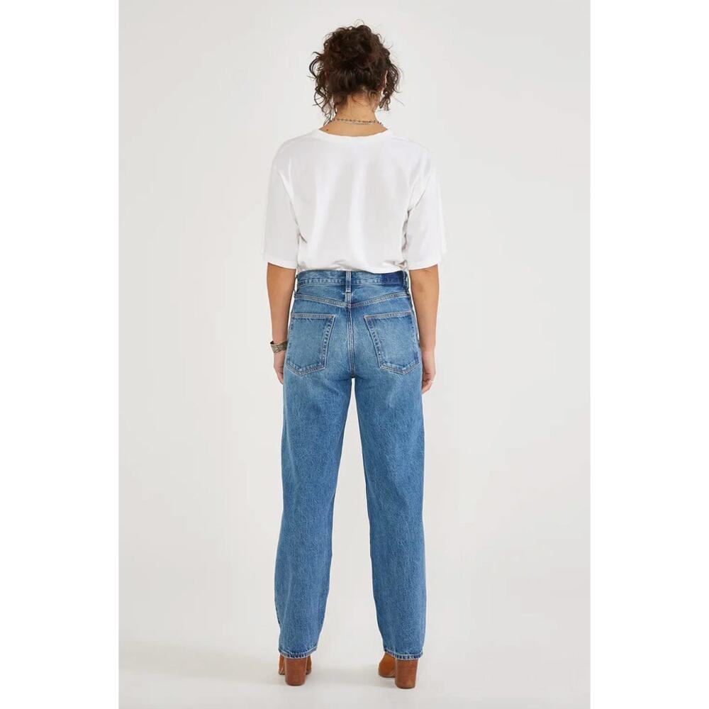 Etica Tyler Vintage Straight Leg 90s High Rise Light Blue Denim Jeans Size 25 - Picture 2 of 12